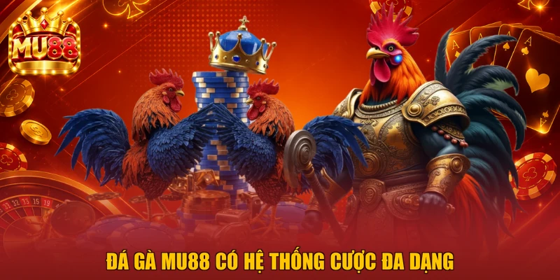 Đá gà MU88 có hệ thống cược đa dạng